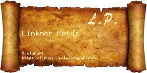 Linkner Pető névjegykártya